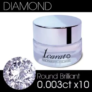 Round Brilliant 0.003ct (10 pieces) - Japan Sorted Micro Diamonds