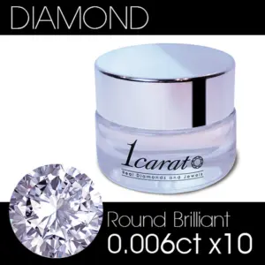 Round Brilliant 0.006ct (10 pieces) - Japan Sorted Micro Diamonds